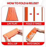 Emergency Sleeping Bag for Survival Gear and Supplies Life Bivy Sack Waterproof Mylar Emergency Blankets for Survival Kit Car Camping Gear Hiking Tac Bivvy Go Bags Supplies Sleep Sacks Shelter