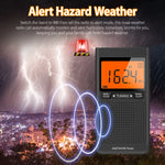 AM FM NOAA Mini Portable Radio Weather Radio Mini Pocket Radio Excellent Reception Large LCD Screen Digtail Alarm Clock Radios