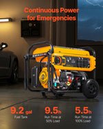 VEVOR Portable Generator Gas 13500W LPG 12000W Natural Gas 11000W Peak Watt