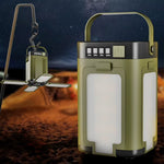 Foldable Camping Light Power Bank Rechargeable Lantern Solar Camping Lantern Portable Flashlight for Camping Hiking Fishing
