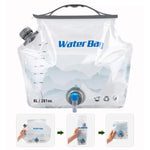 8L Camping Water Bag with Faucet Portable Water Container Folding Water Storage Carrier Jug Outdoor Water Pouch for Camping