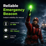 3Pcs Boat Flares, 2026 Upgrade Marine Flares,Visual Distress Signals for Boats, Waterproof and High Visibility for Fishing Vessels, Buoys (Green)