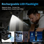 365Nm UV Flashlight EDC Flashlight Rechargeable with RGB, Mini Magnetic LED Flashlight Small Blcak Light Pocket Flashlight with Mode Memory Function for Travel, Emergency, Pet Urine Detection