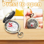 Vintage Steampunk Pocket Compass, Zinc Alloy Camping Survival Compass Hollow Camping Survival Navigation for Hiking and Camping