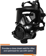 CM-8M Full-Face CBRN Gas Mask W/Canteen - Reusable Survival Nuclear Chemical Respirator for Prepper Gear and Supplies - Best Particulate Protection for Disaster, Tactical, & General Use