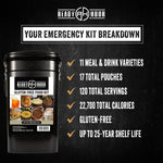 Gluten-Free Food Kit (120 Servings), Gluten-Free Survival Kit, Freeze-Dried Survival Food Storage, Emergency Preparedness, Prepper Supplies, 25-Year Shelf Life
