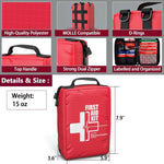 Compact First Aid Kit for Emergency - Basic Emergency Kit for Dorm,Hiking, Backpacking, Camping, Traveling, and Cycling -Small First Aid Kits