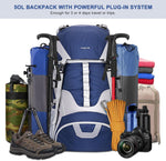 50L Hiking Backpack, Waterproof Camping Backpack with Rain Cover for Men Women, Lightweight Sport Daypack for Outdoor Camping Travel, Navy Blue