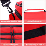 First Aid Bag Empty Large 2 Layer Medical Bag with Shoulder Strap 16”X 9½” X 7” Medicine Organizer Box Travel First Aid Kit Emergency Supplies Storage Bag for Car, Home, Office, Outdoor (Red) | PrepWiseGear