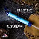 Ready Filter Personal Water Filter Straw | Backpacking Water Filter for Hiking & Camping | Portable Water Purifier Camping | Emergency Survival Gear & Camping Survival Kit