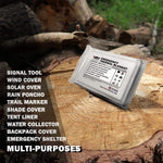 Survival Emergency Mylar Thermal Blankets -Space Blanket Survival Kit Camping Blanket Perfect for First Aid Kit Outdoors, Hiking, Survival,Bug Out Bag,Marathons (Silver, 4 Pack)