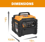 1500 Watt Portable Quiet Inverter Generator Gas Powered, Small Ultra Lightweight Quiet Generator for Camping, Tailgating, Home Backup