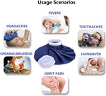Ice Cold Pack Reusable Ice Bags Hot Water Bag for Injuries, Hot & Cold Therapy and Pain Relief with Elastic Breathable Support Wrap, 4-Pack, 3 Sizes (6"/9"/11"), (For Hot Therapy Is 50-60℃)