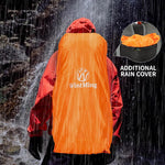 75L Hiking Backpack with Rain Cover Waterproof Camping Backpack Shoes Warehouse for Men Women, Frameless