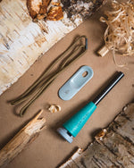 | Zünden PRO Ferro Rod Fire Starter Survival Tool – up to 15,000 Strikes, 3/8" Thick Fire Steel with Wood Handle, Striker & Lanyard – Waterproof Camping Essentials (Seawall)