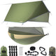 Camping Hammock, Portable Single & Double Hammock with Net, 2 Person Hammock Tent with 2 * 10Ft Straps, Best for Outdoor Hiking Survival Travel