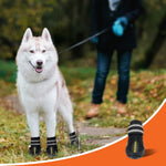 Dog Shoes Waterproof Dog Boots for Small Medium Large Puppy with Reflective Straps Rugged Anti-Slip Sole,Paw Protectors Dog Booties for Hot Pavement Winter Snow Rain Hiking 4PCS Black