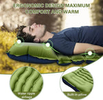 Camping Sleeping Pad Extra Thick Durable Camping Inflatable Mat with Air Pillow for Backpacking Hiking Traveling