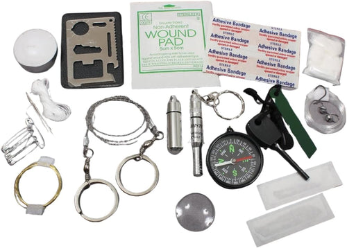 Survival Fishing Kit - Compact Emergency Camping Supplies for Outdoors Bug Out Bag Gear