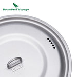 Titanium Pot Camping Cookware Hanging Soup Pot with Lid Outdoor Cooking Kit Lightweight Kitchen Ware Tableware