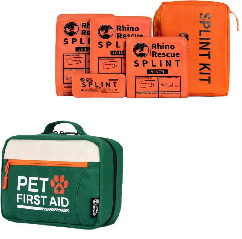 Bundle-Pet First Aid Kit, Emergency Medical Supplies for Dogs & Cats, Safety Essentials Pack with Thermometer+