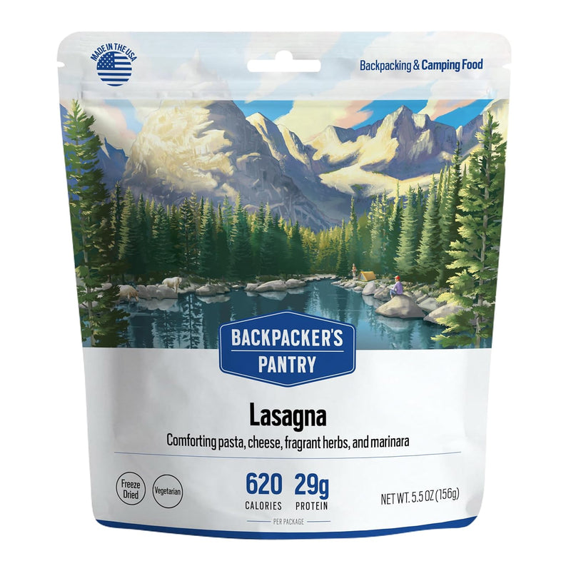 Lasagna | Freeze Dried Backpacking & Camping Food | Emergency Food | 28 Grams of Protein | Vegetarian | 1 Count