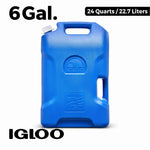 6 Gallon Camping Water Storage Container, Blue