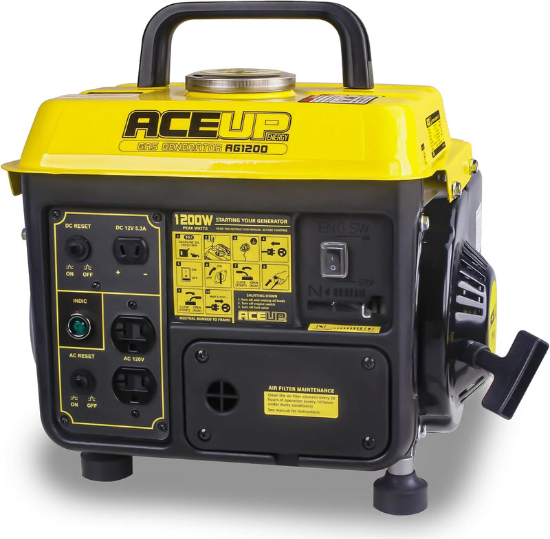 1200W Gas Generator, Small Lightweight Generator for Home Use, EPA Compliant