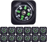 15Pcs Slip-On Wrist Compass Hard Shell Liquid Filled Mini Small Button Compass Paracord Bracelet for Outdoor Hiking Survival Wrist Watch Band 3/4" (20Mm)