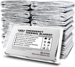 Survival Emergency Mylar Thermal Blankets -Space Blanket Survival Kit Camping Blanket Perfect for First Aid Kit, Outdoors,Hiking,Survival,Bug Out Bag,Marathons (Silver, 12 Pack)
