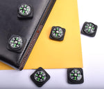 15Pcs Slip-On Wrist Compass Hard Shell Liquid Filled Mini Small Button Compass Paracord Bracelet for Outdoor Hiking Survival Wrist Watch Band 3/4" (20Mm)