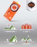Orienteering Compass for Kids, Lightweight and Portable, Survival Compass for Navigation, Backpacking, Camping, Hiking, and Hunting