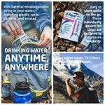 49Mg Water Purification Tablets (30 Pack). Portable Water Purifier for Camping Essentials, Lightweight Camping Gear or Survival Kit, EPA Registered & NSF/ANSI 60 Certified, Fast-Acting