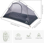 Backpacking Tent for 1 Person Camping Hiking Lightweight Waterproof One Person Tent with Footprint