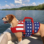 Dog Life Jacket for Large Dogs, Adjustable Dog Life Vest for Swimming & Boating, High Buoyancy Pet Lifesaver Preserver for Water Safety, Floating Vest for Large Breeds (Usaflag, XXL)