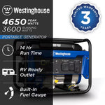 4,650/3,600-Watt Recoil Start Gas Powered Portable Generator with CO Sensor
