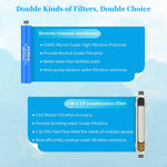 Portable Water Filter Survival Gear High Precision and Large Flow Optional 2 in 1 Water Purification for Hiking, Camping, Travel, and Emergency Preparedness
