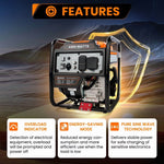 4400W Inverter Generator Gas Powered, Portable Gas Generator for Home and Outdoor Use, Leightweight and ECO Mode