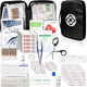 300Piece Travel First Aid Emergency Kit Home Essentials Hiking Survival Essential Kit for Outdoor Adventure Mini First Aid Kit for Backpack, Black