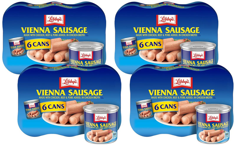 Vienna Sausage, Ready to Eat Canned Meat, 10G Protein per Serving, 4.6 Oz. Can (Pack of 24)