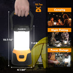 Rechargeable LED Camping Lantern with Power Bank Function, 1000 Lumens Camping Lights, 5 Lighting Modes, Ideal for Power Outages, Emergencies, Hurricane, Home and More