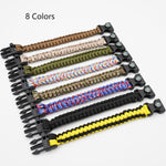 8 Pack Emergency Survival Bracelet with Whistle and Compass,Survival Kit,Wildness Emergency Survival Kit for Camping,Outdoor Travel, Hiking