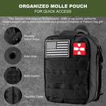 Gifts for Men Fathers Day Dad, Survival Kit, 150 PCS Survival Gear and Supplies Equipment with Trauma Bag, Molle Pouch Emergency Kit for Outdoor Camping, Hunting, Car, Home, Earthquake, Adventures