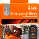 Survive Outdoors Longer 90% Emergency Bivvy - Comes with Survival Whistle & Tinder Paracord Drawstring - Add to Emergency Kit & Hiking Gear - Waterproof, Windproof & Tear-Resistant
