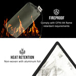 Extra Large Zipper Reusable Survival Emergency Shelter Tent,Thermal Waterproof Fireproof Lightweight Bugout, with Paracord?Stake for Camping,First Aid,Hiking&Bushcraft