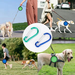 Portable Foldable Dog Bowl Outdoor Camping Travel 2-In-1 Pet Feeding and Drinking Bowl with Mountaineering Buckle Pet Supplies
