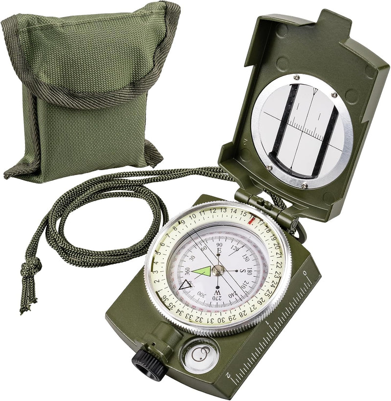 Compasses，Hiking Compass for Survival with ，Waterproof Durable and Pocket-Sizedtactical Survival Compass with Lanyard，Climbing Biking Exploring Geology, Outdoor Activities