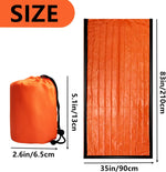 2 Pack Emergency Sleeping Bag, Mylar Emergency Blanket, Waterproof Lightweight Survival Shelter Blanket, Portable Survival Thermal Bivy Sack for Outdoor Camping Hiking Adventure