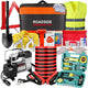 Car Emergency Kit with Air Compressor,Roadside Emergency Car Kit for Vehicles Auto Truck with Jumper Cables,Winter Car Safety Kit with Folding Shovel Car Repair Tool Set First Aid Kit Blanket Tow Rope