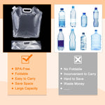 10L Collapsible Water Container Bag Folding Water Container Water Storage, 8 Pack